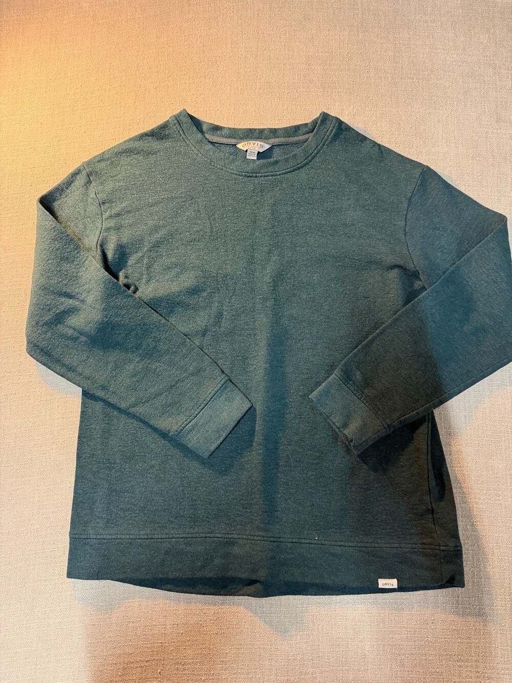 Orvis Classic Collection Women's Teal Crewneck Pullover Sweatshirt